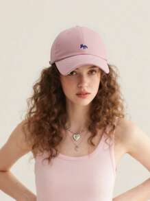 1 pièce Casquette de baseball avec broderie d'animaux rétro - Design de renard de dessin animé à la mode, casquette de soleil réglable snapback pour femmes - Casquette à pic respirante pour le streetwear d'été