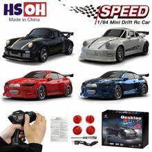 WLtoys Giocattolo da esterni, auto da drift radiocomandato 1:64 KF20, auto da corsa ad alta velocità con quattro ruote, auto radiocomandata in miniatura da scrivania 2.4G, auto da competizione RC elettrica in scala reale, giocattoli per auto RC per ragazzi e bambini, regali