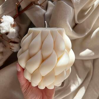 DIY Geometric Art Candle Silicone Mold-Easy Release 3D Drip Design- Aroma Diffuser Stone & Wax Melt Crafts For Birthdays, Valentine's, Easter & Holiday Gifts