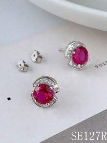 1 Pair 925 Sterling Silver Earrings - Luxury Tassel CZ Inlaid Four-Leaf Clover Hollow-Out Design, Suitable For Anniversary, Wedding, Date, Party Occasions, Best Gift For Family And Friends