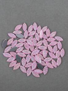 100pcs/Pack, 7*15mm Oval Acrylic Rhinestones, Flat Pineapple Shape AB Color Acrylic Rhinestones, High Quality Multi-Color Acrylic Rhinestones For DIY Clothing Accessories - Multicolor - View 7