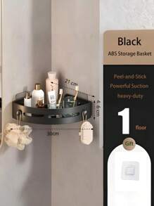 1 Stück 3-stöckiges Badregal ohne Bohren, Wandmontiertes Aufbewahrungsregal für Badezimmer, Toilette, Küche, Balkon