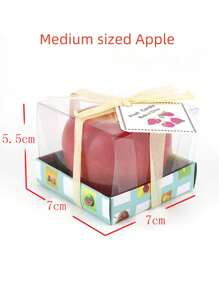 1 pièce Bougie de cire en forme de pomme pour le réveillon de Noël, bougie de célébration des fêtes, décoration de Noël et anniversaire