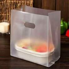 50 túi quà tặng bằng nhựa trong suốt có quai xách - Thích hợp đựng salad, bánh ngọt, pizza, bánh mì, món tráng miệng, bánh quy và kẹo - Lý tưởng cho đám cưới, sinh nhật và tiệc tùng - Nhiều thông số kỹ thuật - Xem 5