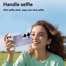 Trépied à selfie portable de 15,7 pouces avec télécommande sans fil, perche à selfie extensible et rotative à 360° pour téléphones portables, compatible avec iPhone, Samsung et Android, idéal pour les concerts, les voyages, la randonnée et la diffusion en direct. - Mini perche à selfie - Voir 6