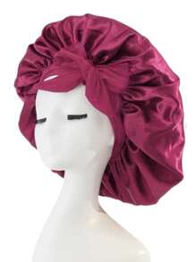 1pc Luxurious Satin Silky Bonnet With Adjustable Tie - Lightweight Hair Protection Cap For All-Night Comfort, Hair Care, And Shower - Ideal For Women And Men Back To School