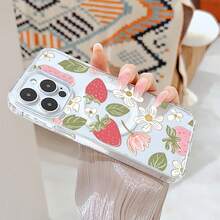 Estuche para teléfono Estuche magnético para teléfono móvil con graffiti pintado transparente de fresa de moda y exquisita Teléfono adecuado16 15 14 13 12 11Pro X X / Protector antiincrustante, de moda, anticaída magnético - transparente - Ver 6