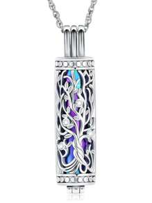 Tree Of Life Cremation Urn Necklace For Ashes, Memorial Pendant , Keepsake Locket Jewelry