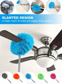 1pc Gray White Ultra-Fine Fiber Dust Collector, Expandable Feather Dust Collector, Dust Duster, Feather Duster, Gap Cleaning Tool, Reusable, Extendable, Washable, Used For Cleaning Ceiling Fans, High Ceilings, Blinds, Furniture, Cars