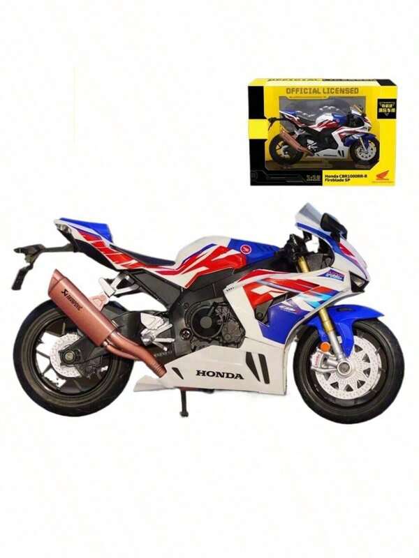 Burago 1:12 Scale Honda CBR1000RR-R Frieblade SP Diecast Motorcycle Model Miniature Collection Toy Car Desktop Ornaments Wih Display Base Perfect Gift For Children Men