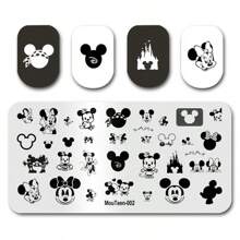 Disney Piastrina per decorazione unghie con impronte di cani , diverse sagome di personaggi di cartoni animati come  e principesse, grande formato per decorazioni unghie