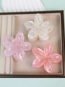 1 paquete/6 paquetes de pinzas de agarre medio Plumeria de colores claros y variados para mujer, estilo crema, elegantes, frescas, para el cabello, semiatadas, para uso diario, informales, para desplazamientos, pinzas para el cabello, pinzas para el cabello, pinzas para el cabello, pinzas para el cabello, pinzas para el cabello, pinzas para el cabello, accesorios para el cabello