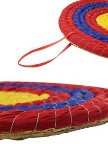 1 pieza Diana de tiro con arco para exteriores, diana circular de paja completa, adecuada para varias flechas, fácil de sacar las flechas, resistente, equipo de tiro con arco para exteriores, se puede regalar como regalo de cumpleaños u ocasión festiva a amigos y familiares
