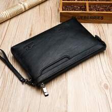 Men's Leather Clutch Bag, Large Capacity Wallet, Phone Pocket, Purse, Multifunctional Wallet, Brand New