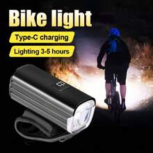 Luz Frontal de Bicicleta LED Recarregável USB de Alta Luminosidade, Luz de Ciclismo de Alta Intensidade Potente, Material de Liga de Alumínio, 5 Modos de Iluminação, Equipamento de Lanterna para Bicicleta de Montanha e Scooter