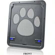 Puerta para gatos para puerta de malla, abertura de solapa de 8 x 10 pulgadas, puerta para gatos para ventana de malla, puerta para mascotas pequeñas de cierre automático para puerta corrediza, con cerradura, en color negro - Multicolor - Ver 7