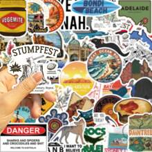 SCXXBSW SCXXBSW 50pcs Australian Stickers Creative Graffiti Stickers Office Supplies Mobile Phone Computer Stickers Highly Attractive Waterproof Cool Stickers Interesting Classic Gift Decoration Value Pack Cute Cartoon Stickers Cool Anime Stickers Handbook DIY Decoration Stickers Waterproof Mobile Phone Case Decoration Stickers