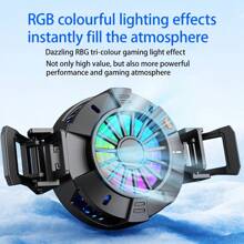 Nuevo refrigerador magnético para teléfono, ventilador de refrigeración con clip posterior RGB para teléfono, enfriador portátil y ligero con paquete de hielo, con pantalla de temperatura y iluminación colorida, adecuado para juegos móviles y transmisión en vivo