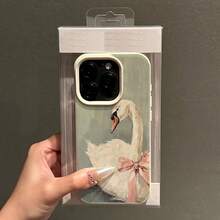 1 Ốp lưng điện thoại TPU họa tiết thiên nga trắng sơn dầu thanh lịch tương thích với Apple/Điện thoại - trắng - Xem 2