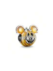 Disney Dije de carroza encantada con diamantes de laboratorio para el 100º aniversario de Disney, apto para brazaletes, joyería de plata 925 para mujeres