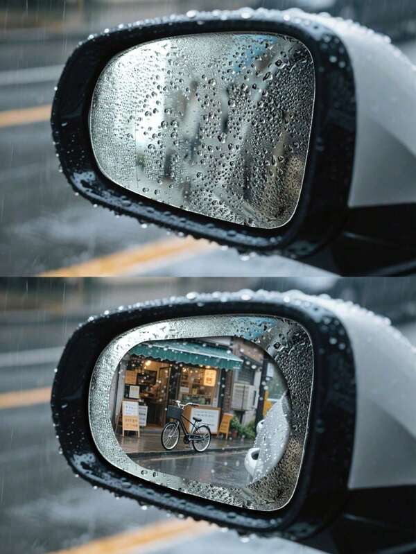 Car Rainproof Transparent Film Rear Lens Protection Nozzle Waterproof Film Car Sticker Accessories