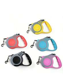 Retractable Leash 3/5 Meters Pets Dogs Cats Resistant With Lock Up To 11.33kg - 粉色 - 查看 3
