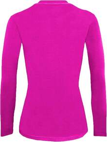 Women's Under Scrub Tee Crew Neck Long Sleeve-Shirt - 霓虹粉紅 - 查看 3