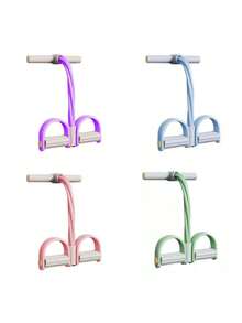 1 件弹性瑜伽踏板拉力器阻力带拉力绳，多功能拉伸器腿部训练器，非常适合腹部/腰部/手臂/腿部拉伸和瘦身 - 彩色 - 查看 8