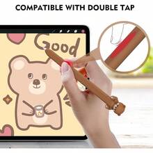 NIUTRENDZ Cute Cow Apple Pencil Case For Apple Pencil 2nd Generation Case Silicone Protective Cover Sleeve Skin Accessories Brown Apple Pencil 2nd Generation - màu nâu - Xem 5