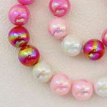 8mm 200/100pcs Red Acrylic Beads, Round Beads, Straight Hole Design, Suitable For DIY Handicrafts, Necklace And Mobile Phone Ornaments