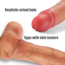 SAMEYO Juguetes sexuales Dildo realista grande - Juguete sexual Dildos de silicona para estimulación del punto G y anal, tapón anal con ventosa, juguetes sexuales para mujeres, hombres y parejas, dildo de silicona ultra realista doble, dildo curvo realista de 9 pulgadas para principiantes para el punto G y juego con ventosas potentes, juguetes sexuales sin manos para mujeres y hombres