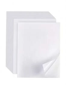 50 fogli di carta adesiva in vinile stampabile - bianco opaco - 21 cm x 27,9 cm (8,3" x 11") - carta adesiva impermeabile per stampanti a getto d'inchiostro/laser, asciugatura rapida e stampa vivace, forniture scolastiche, ritorno a scuola