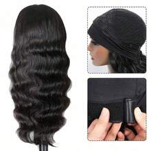Headband Wig Human Hair 200 % Density 26 Inch Body Wave Headband Wigs For Women  Brazilian Virgin Hair Glueless None Lace Front Wig Human Hair Headband Wig 200% Density Natural Color - Natural Black - 查看 7