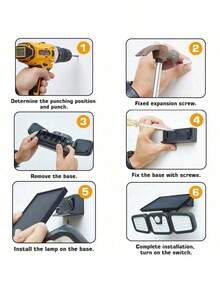 1pc 74 LED Outdoor Solar Motion Sensing Light, Solar Floodlight Motion Detection Spotlight, Suitable For Garage Entrance Terrace, IP44 Waterproof Halloween, Christmas, Thanksgiving Gift, 800mAh