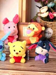 Disney Winnie The Pooh Family Plush Dolls Kids Backpack Keychain Stuffed Toys For Girls, Spring Tigger Plush Doll Pendant, Cute Winnie Plush Doll Gift For Children, Birthday Present - 彩色 - 查看 8