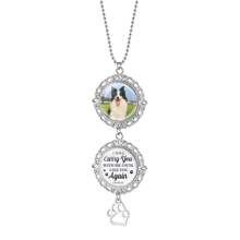 1 pieza Colgante personalizado con foto de mascota, llavero personalizado de mascota, llavero con foto personalizada, decoración de auto personalizada para mascotas, adecuado tanto para hombres como para mujeres que aman a los perros y gatos, acero inoxidable, diseño de gato, sencillez, moda