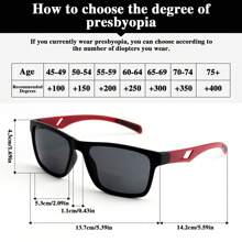1 modischer graublau getönter Lesebrille im Sportstil, mattierte hochauflösende Linsen, essentiell für Reisen und Vergrößerung
