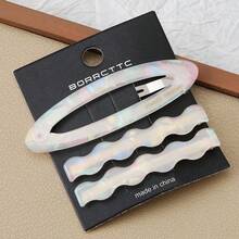 3 piezas Pinza lateral de acetato para flequillo, pasadores de alta gama minimalistas tipo Ins, diseño nuevo 2025, accesorio para el cabello, pinzas, pinzas para el cabello, pasadores, accesorios para el cabello, artículos escolares, accesorios para el cabello, accesorios para la cabeza - Multicolor - Ver 7