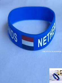 1 pieza Pulsera conmemorativa de fans del fútbol europeo, pulsera multinacional, recuerdo pequeño de la Copa del Mundo, pulsera deportiva con bandera alrededor de la muñeca
