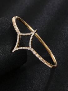 1 pulseira feminina luxuosa, minimalista e requintada, com design de estrela de quatro pontas e pequenos diamantes, adequada como presente de aniversário e feriado para esposa, família, amigos, amante, mãe, para uso diário, festa e festival