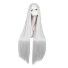 Natural Soft Straight Long Role Play Wig Photo Shoot Dressing Atmosphere Straight Hair - 白色 - 查看 1