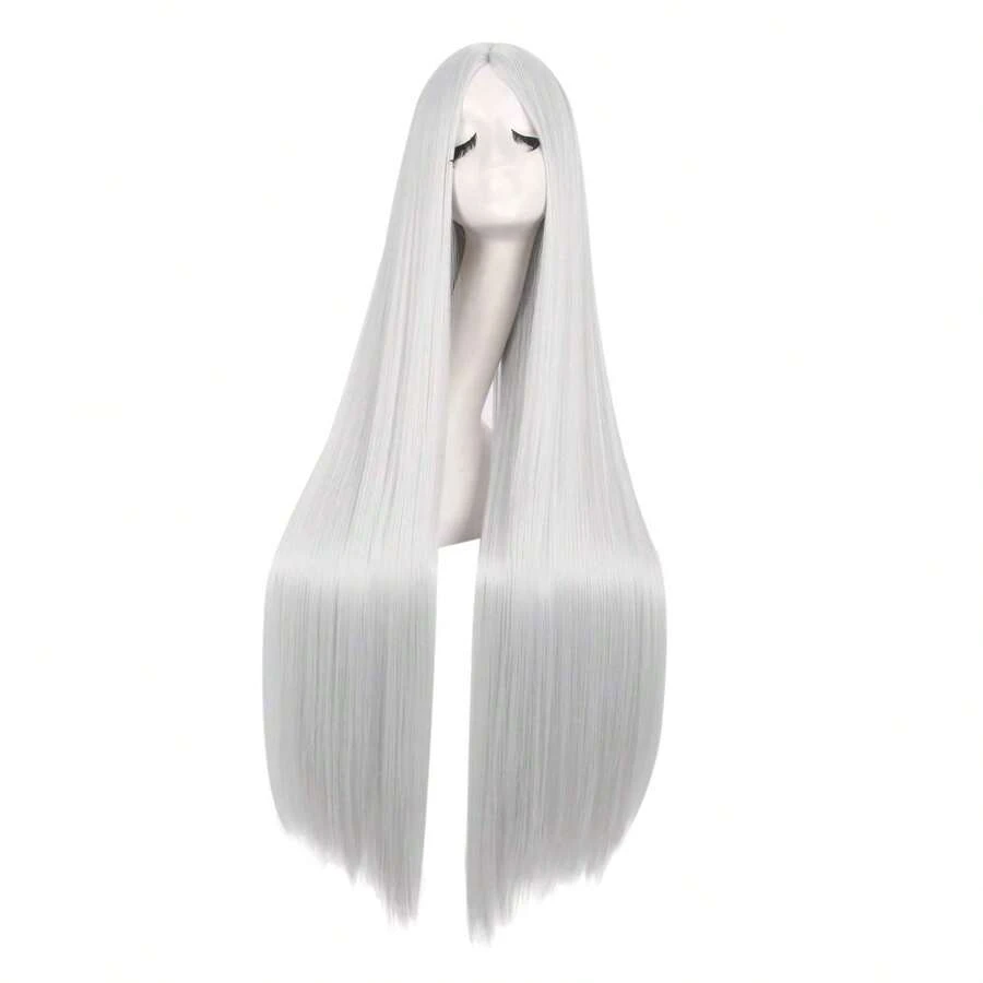 Natural Soft Straight Long Role Play Wig Photo Shoot Dressing Atmosphere Straight Hair - 白色 - 查看 1