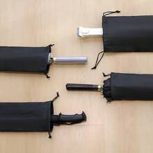 5 buah Tas Penyimpanan Persegi Panjang dengan Tali Serut, Tahan Air untuk Payung, Tongkat Pendakian, Tripod, Tiang Tenda, dan Penggunaan Luar Ruangan - Hitam - View 2