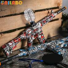 圣诞装饰专用颜色 M4A1 电动爆能枪玩具，具有 9 种独特外观，可充电和重复使用，适合团队活动的自动户外玩具，完美的生日户外玩具礼物（不含子弹） - 彩色 - 查看 7