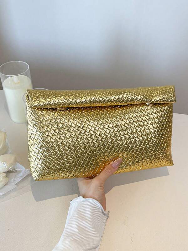 Fashionable Minimalist Versatile Casual Solid Color PU Clutch For Women
