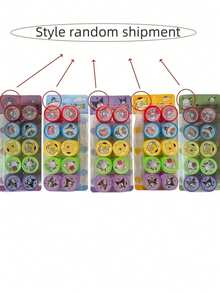 Sanrio 10/20/30pcs Sanrio Stamp Set - Cute For Kuromi, For Cinnamoroll & Friends Designs - Washable, Ideal For Paper Crafts, Scrapbooking, Notebooks, And Gift Decorations, Notebook Accessories | Playful Design | Washable Ink