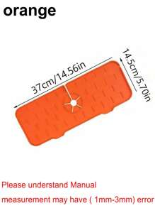 1pc Silicone Drain Mat, Kitchen & Bathroom Faucet Anti-Splash Sink Drain Mat