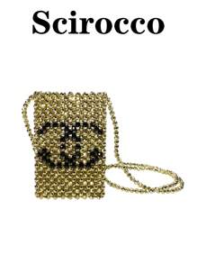 Niche Beaded Woven Hollow Mini Shoulder/Crossbody Phone Bag