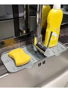 1pc Silicone Drain Mat, Kitchen & Bathroom Faucet Anti-Splash Sink Drain Mat