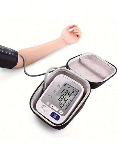 Portable Blood Pressure Monitor Carrying Case, Durable Protective Hard Shell Storage Bag For Home Blood Pressure Cuff And Digital Machine Organizer , Anti-Fall Design